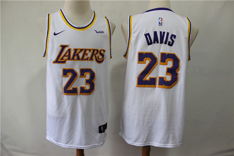 Men Los Angeles Lakers 23 Davis White Game Nike NBA Jerseys